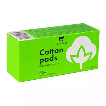 Holly Polly Косметические ватные диски розовые, 80 шт (Holly Polly, Cotton Pads &amp; Buds)