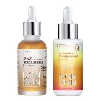 Icon Skin Набор для сияния кожи: сыворотка 30 мл + пилинг 30 мл (Icon Skin, Smart)