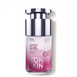 Icon Skin Омолаживающий крем для глаз с пептидами и стволовыми клетками Youth Elixir, 15 мл (Icon Skin, Re:Age Renewal)