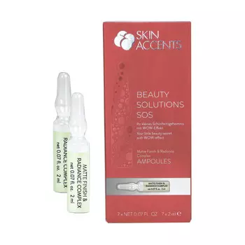 Inspira Cosmetics Активный концентрат с матирующим действием Matte Finish &amp; Radiance Complex, 7 ампул x 2 мл (Inspira Cosmetics, Skin Accents)