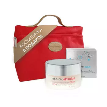 Inspira:cosmetics Набор подарочный Inspira "Ночное увлажнение": Ночной лифтинг-крем 50 мл + Диски-спонжи 40 шт. (Inspira:cosmetics, Inspira)