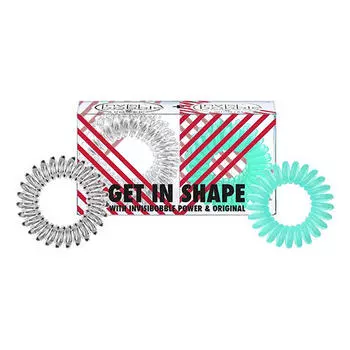 Invisibobble Набор резинок для волос Get in Shape прозрачный/мятный (Invisibobble, Наборы)