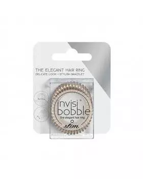 Invisibobble Резинка-браслет для волос Bronze Me Pretty, с подвесом, 3 шт (Invisibobble, Slim)