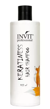 Invit Шампунь Keratiness для питания и реструктуризации сухих и сильно поврежденных волос, с кератином, 400 мл (Invit, Invit Hair Repair)