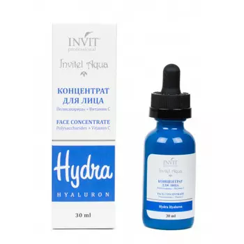 Invit Сыворотка-концентрат для лица, полисахариды + витамин С, 30 мл (Invit, Invitel Aqua)