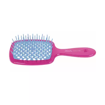 Janeke Щетка пластиковая Superbrush малая, фуксия и синий, 17,5 x 7 x 3 см (Janeke, Щетки)