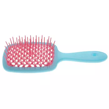 Janeke Щетка пластиковая Superbrush малая, бирюзовый и фуксия, 17,5 x 7 x 3 см (Janeke, Щетки)