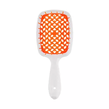 Janeke Щетка Superbrush The Original для волос, белая с коралловым, 20,3 x 8,5 x 3,1 см (Janeke, Щетки)