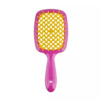 Janeke Щетка Superbrush The Original для волос, малиновая с желтым, 20,3 x 8,5 x 3,1 см (Janeke, Щетки)