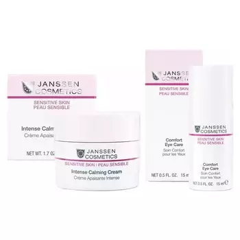 Janssen Cosmetics Набор средств для чувствительной кожи лица и век: крем 50 мл + крем для век 15 мл (Janssen Cosmetics, Sensitive skin)