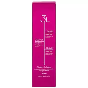 Japan Gals Пенка для умывания со скрабирующим коллагеном, 100 мл (Japan Gals, 3layers)