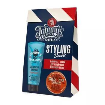 Johnny's Chop Shop Шампунь-кондиционер + Глина для устойчивой фиксации (Johnny's Chop Shop, Clean)