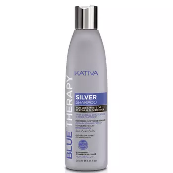 Kativa Шампунь нейтрализатор желтизны для осветленных и мелированных волос 250 мл (Kativa, Blue Therapy)