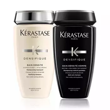 Kerastase Набор "Для тебя и для него": Денсифик Шампунь-Ванна для уплотнения волос 250 мл + Шампунь-ванна для мужчин 250 мл (Kerastase, Densifique)