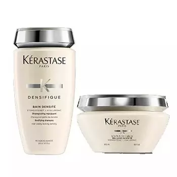 Kerastase Набор "Плотность и сила": Денсифик Шампунь-Ванна для уплотнения волос 250 мл + Денсифик Маска для восстановления волос 200 мл (Kerastase, Densifique)