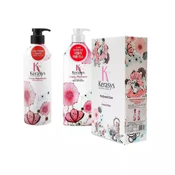 Kerasys Набор "Романтик" для поврежденных волос: Шампунь 400 мл + Кондиционер 400 мл (Kerasys, Perfumed Line)