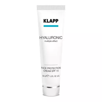 Klapp Солнцезащитный крем для лица SPF15 Face Protection Cream, 30 мл (Klapp, Hyaluronic)