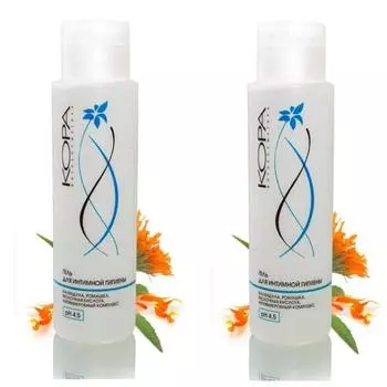 Кора Комплект Гель для интимной гигиены 2х400 мл (Кора, Средства для душа)