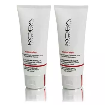 Кора Комплект Крем-маска увлажняющая с гиалуроновой кислотой и водорослями 2х100 мл (Кора, Увлажнение кожи)