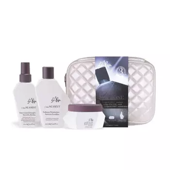 L'Alga Дорожный набор «Термозащита волос со спреем» в белой стеганой косметичке, 100 мл + 100 мл + 100 мл (L'Alga, Наборы)