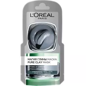 Loreal Paris Магия глины Детокс и Сияние маска монодоза 6 мл (Loreal Paris, Магия Глины)