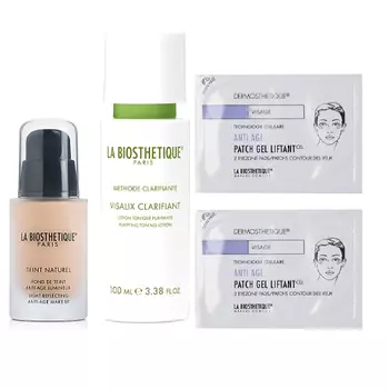 La Biosthetique Набор №14: Anti-age тональная основа 30 мл + Очищающий, сужающий поры лосьон-тоник 100 мл + Клеточно-активный гидрогель 2 шт (La Biosthetique, Methode Clarifiante)