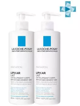 La Roche-Posay Комплект Молочко без отдушки, 2х400 мл (La Roche-Posay, Lipikar)