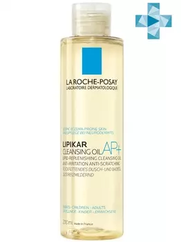 La Roche-Posay Смягчающее масло для ванны и душа для сухой и склонной к атопии кожи младенцев, детей и взрослых AP+, 200 мл (La Roche-Posay, Lipikar)