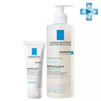 La Roche-Posay Набор для пересушенной лечением проблемной кожи (очищающий крем-гель 400 мл + ультра-успокаивающий восстанавливающий уход 40 мл) (La Roche-Posay, Effaclar)