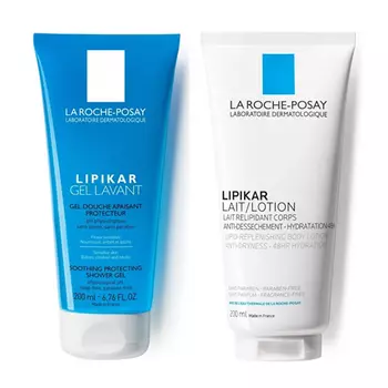 La Roche-Posay Набор Липикар Молочко 200 мл + Липикар гель Лаван 200 мл (La Roche-Posay, Lipikar)
