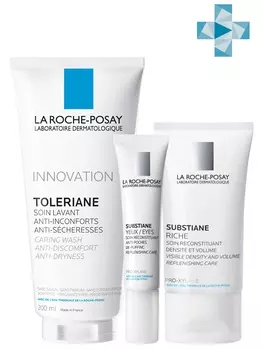 La Roche-Posay Набор: Крем + Средство для контура глаз для зрелой кожи + Гель-уход для умывания (La Roche-Posay, Substiane [+])