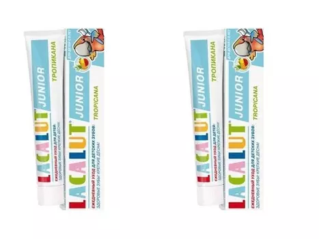 Lacalut Набор Зубная пастаt Джуниор Тропикана 8+, 75 мл*2 штуки (Lacalut, Зубные пасты)