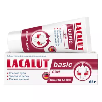 Lacalut Зубная паста Basic Gum для защиты десен, 65 г (Lacalut, Зубные пасты)