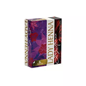 Lady Henna Краска для волос на основе хны "Бургунд" (№6), 60 г (Lady Henna, Окрашивание)