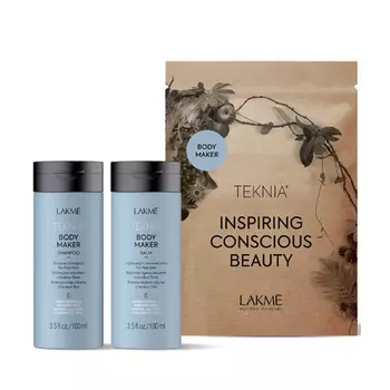 Lakme Дорожный набор для придания объема волосам BODY MAKER (шампунь 100 мл и бальзам 100 мл) (Lakme, Teknia)