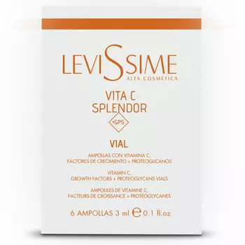 LeviSsime Концентрат с витамином С и протеогликанами, 6 х 3 мл (LeviSsime, Vita C Splendor)