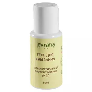 Levrana Гель для умывания "Антибактериальный" с ферментами ржи, мини, 50 мл (Levrana, Для лица)