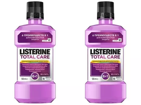 LISTERINE Набор Ополаскиватель для ротовой полости Total Care 500 мл*2 штуки (LISTERINE, )