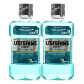 Listerine Ополаскиватель для полости рта "Защита десен", 250 мл х 2 шт. (Listerine, Ополаскиватели)