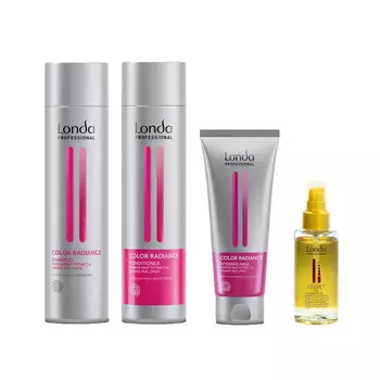 Londa Professional Набор "Защита цвета": шампунь 250 мл + кондиционер 250 мл + маска 250 мл + масло 100 мл (Londa Professional, Color Radiance)