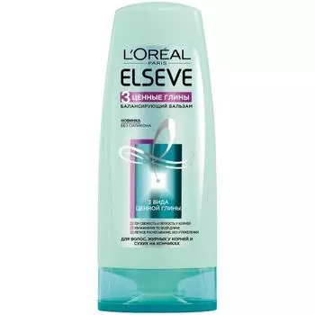 L'oreal Paris Бальзам для волос Elseve "3 ценные глины", 400 мл (L'oreal Paris, Elseve)