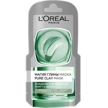 Loreal Paris Магия глины Очищение и Матирование маска монодоза 6 мл (Loreal Paris, Магия Глины)