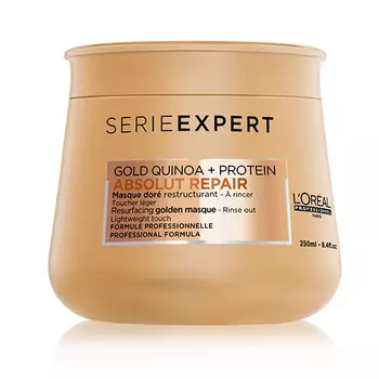 Loreal Professionnel Абсолют Репер Голд Киноа + Протеин Маска с золотой текстурой, 250 мл (Loreal Professionnel, Serie Expert)
