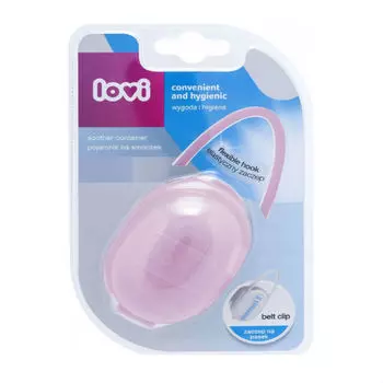 Lovi Контейнер для пустышек Lovi, розовый (Lovi, Пустышки)