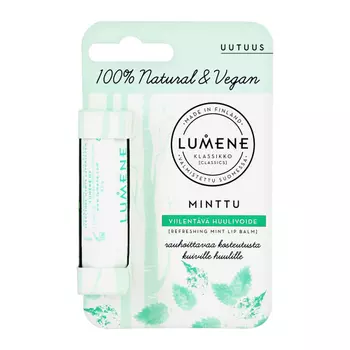 Lumene Освежающий бальзам для губ с эфирным маслом мяты 4,5 мл (Lumene, Klassikko)