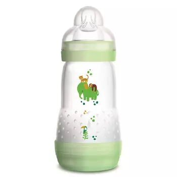MAM Easy Start Бутылочка для кормления 260 мл с системой анти-колик и функцией самостерилизации зеленая 2+ месяцев (MAM, Бутылочки для кормления и чашки)