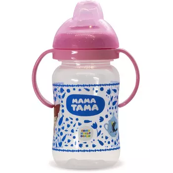 Мама Тама Поильник-непроливайка с силиконовым носиком 6 месяцев+ 270 мл цвет розовый (Мама Тама, Поильники)