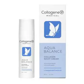 Medical Collagene 3D Ночной коллагеновый крем с гиалуроновой кислотой, 30 мл (Medical Collagene 3D, Aqua Balance)