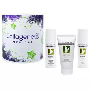 Medical Collagene 3D Подарочный набор «Тайны красоты», 3 средства (Medical Collagene 3D, Biorevital)