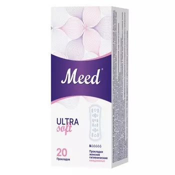 MEED Ежедневные ультратонкие прокладки Ultra Soft, 20 шт (MEED, Гигиенические прокладки)
